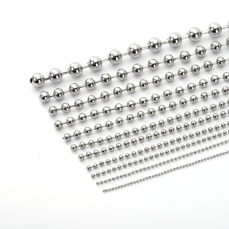 سلسلة قلادة كلب من سلسلة كرات 2.4mm سلسلة معدنية قابلة للتعديل