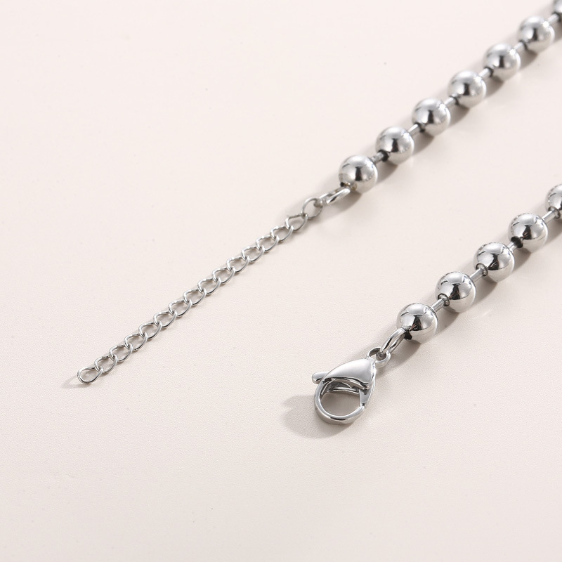 أسلوب بسيط سلسلة كرات من الفولاذ المقاوم للصدأ 2/3/4/6mm قلادة مجوهرات افعلها بنفسك جملة