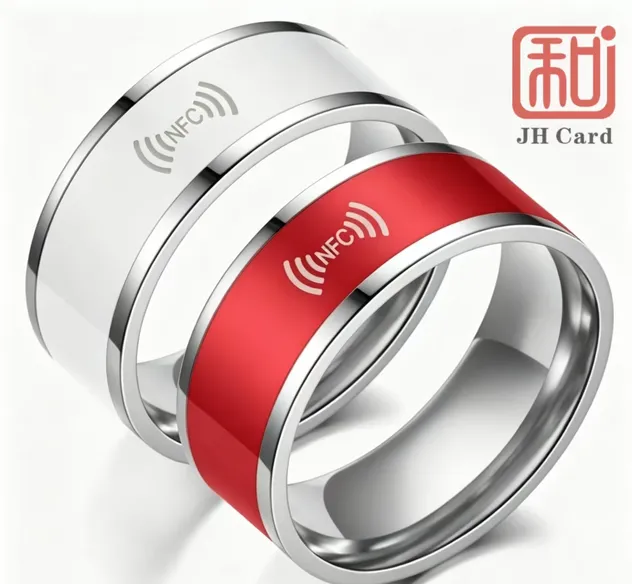 خاتم ذكي سيراميكي مقاوم للماء بتقنية RFID NFC