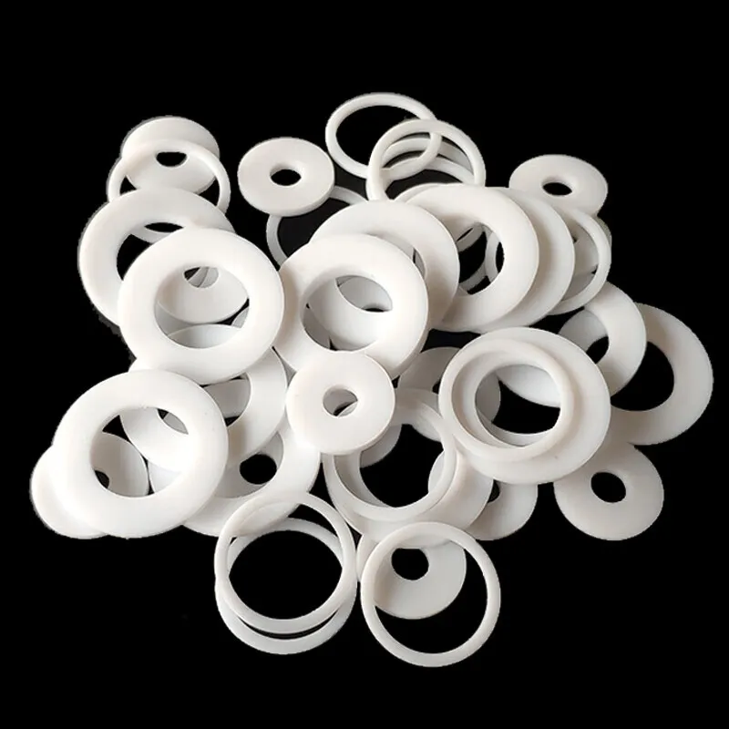 حلقة ختم بيضاء موثوقة من PTFE لتطبيقات الفلنجات والصمامات