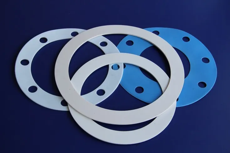 حلقة ختم بيضاء موثوقة من PTFE لتطبيقات الفلنجات والصمامات