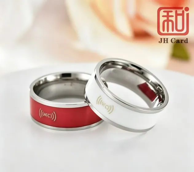خاتم ذكي سيراميكي مقاوم للماء بتقنية RFID NFC