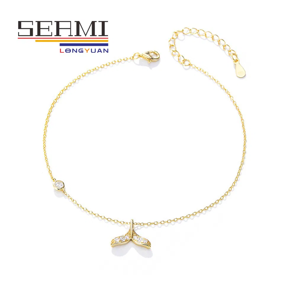 S925 Sterling Silver Mermaid Tail Anklet