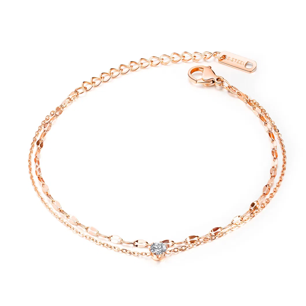 خلخال ذهب وردي 6