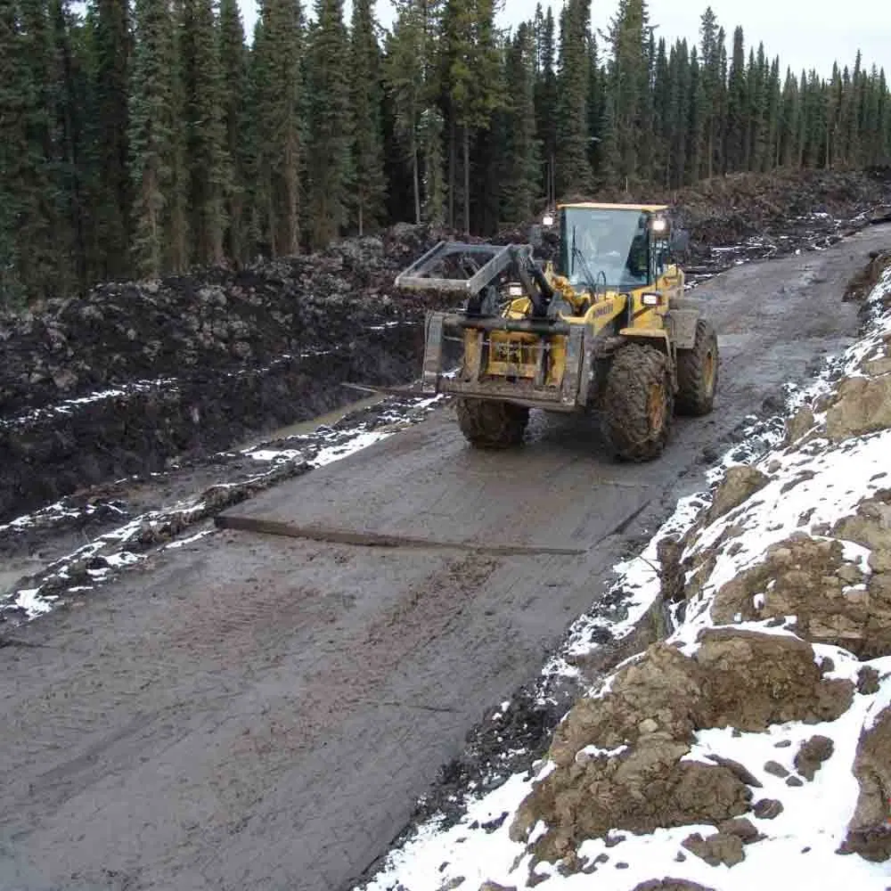 حصائر حماية الأرض من البلاستيك HDPE بولي إيثيلين مؤقتة لطريق البناء