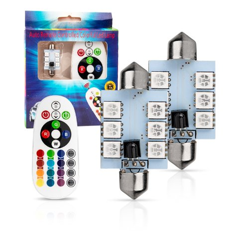 بكر 12V 5050 6SMD ضوء LED RGB للسيارة ضوء داخلي زهرة للسيارة مصباح قبة عالي الأداء ملحقات داخلية للسيارة