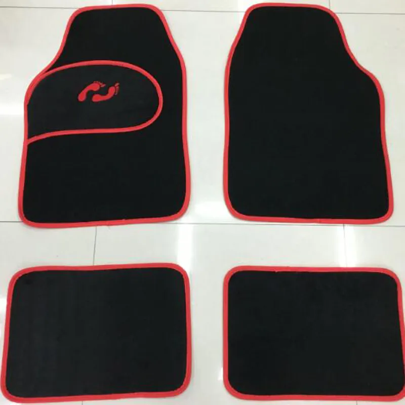 4PCS/Set حصائر أرضية سيارات عالمية مضادة للانزلاق من جلد PVC