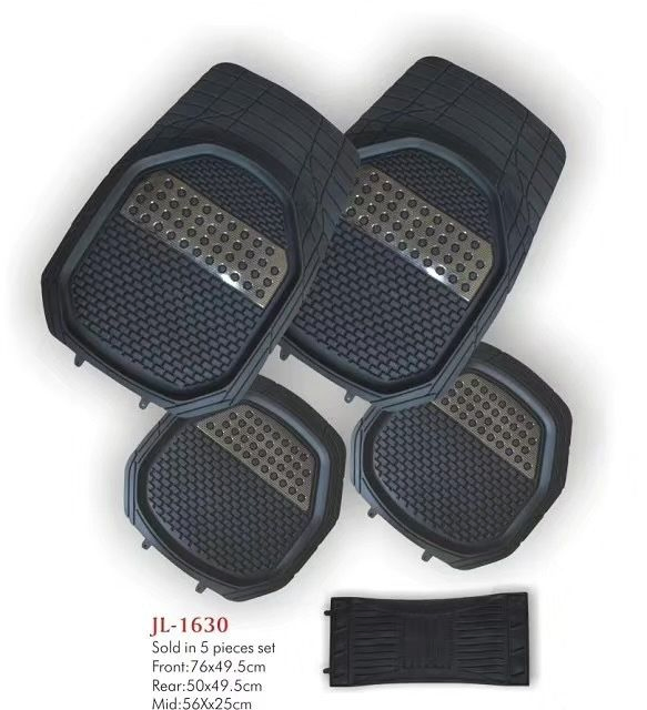 سجاد سيارة PVC لجميع الأحوال الجوية 4PCS مجموعة أمامية وخلفية سجادات أرضية صغيرة على شكل ماسة غير قابلة للانزلاق