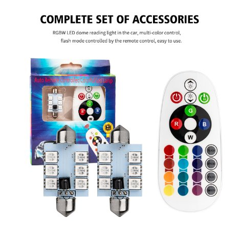 بكر 12V 5050 6SMD ضوء LED RGB للسيارة ضوء داخلي زهرة للسيارة مصباح قبة عالي الأداء ملحقات داخلية للسيارة