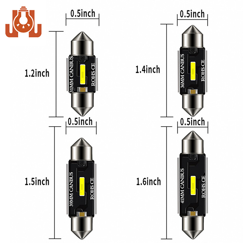 مصباح قبة السيارة LED للإضاءة الداخلية C5w C10W 31mm 36mm 39mm 41mm ملحقات السيارة