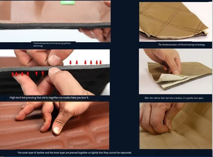 سجاد أرضية سيارات PU سهل التنظيف مباشرة من المصنع 3D