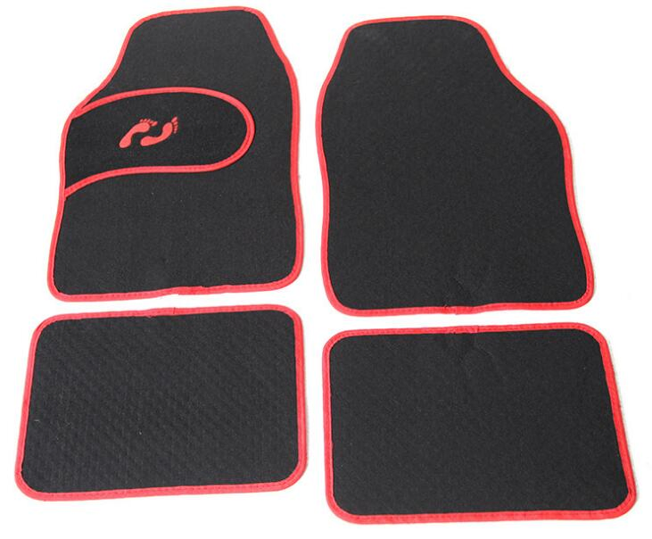 4PCS/Set حصائر أرضية سيارات عالمية مضادة للانزلاق من جلد PVC