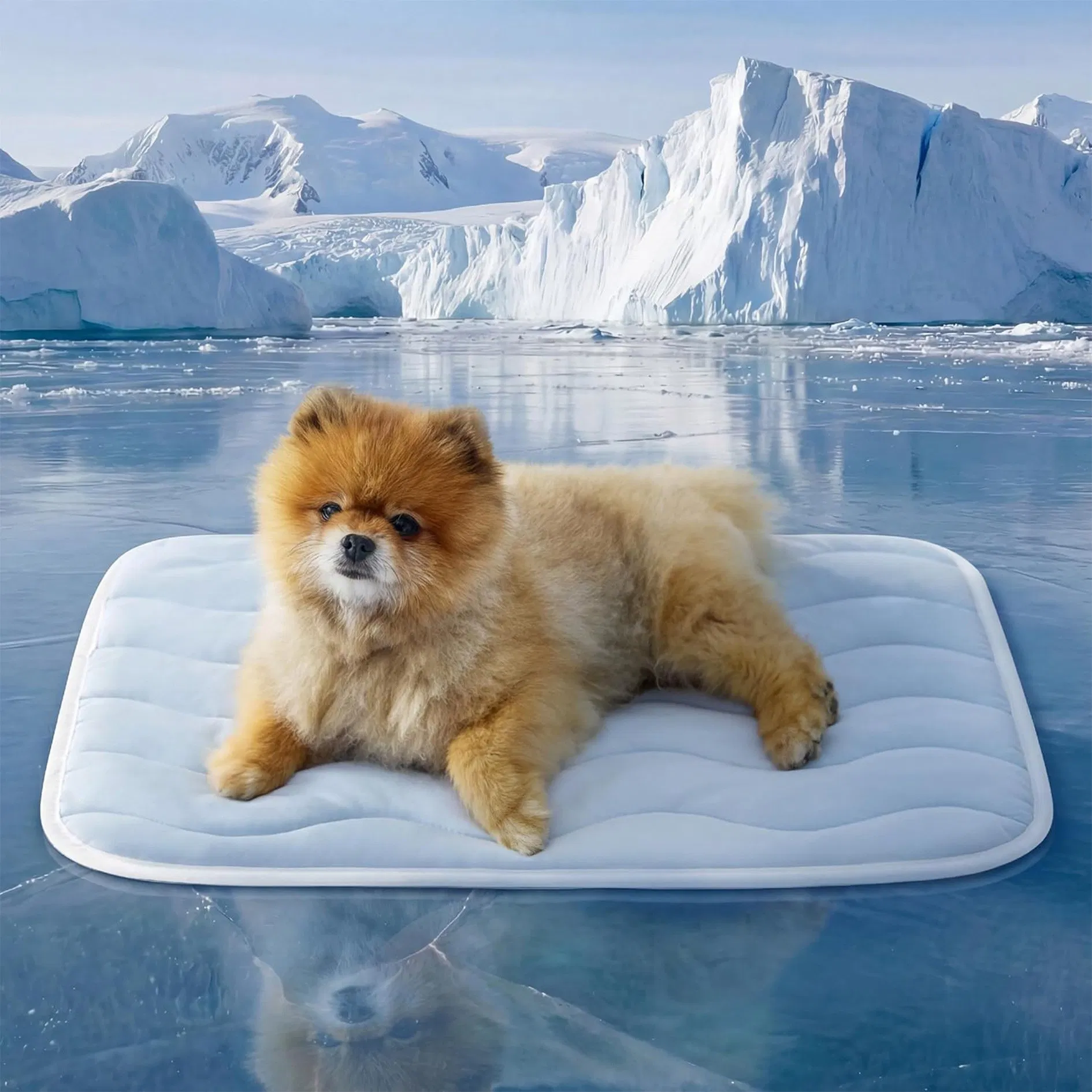 Herringbone Quilted Texture Machine Washable for Cool Cat Mat Breathable Cooling Pet Mat