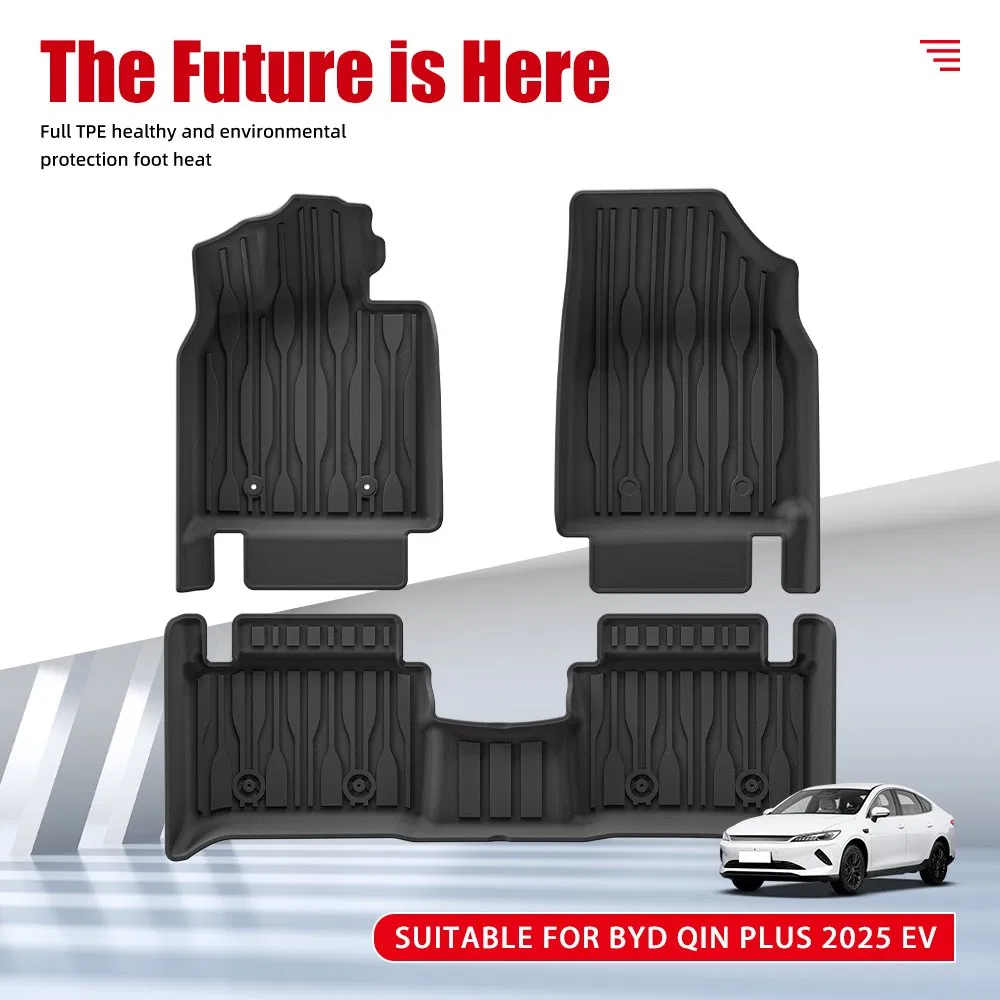 سجادة سيارة TPE 3D مقاومة للماء وغير قابلة للانزلاق لسيارة بيد Qin Plus 2025 EV