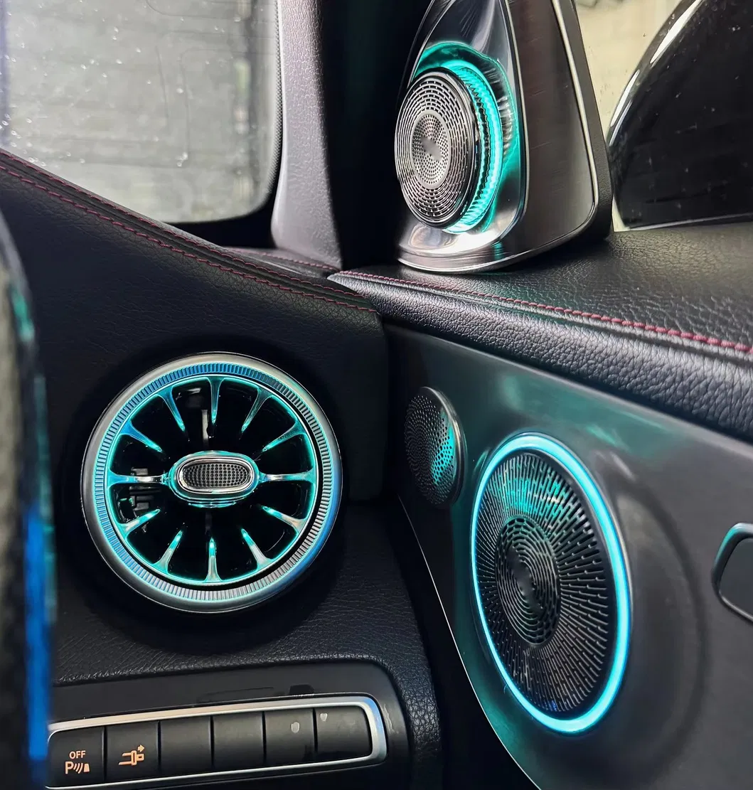 ترقية X253 مجموعة إضاءة داخلية محيطية لمرسيدس بنز C-Class Glc W205 مصابيح LED للسيارة 64-Color ملحقات زخرفية LHD/Rhd