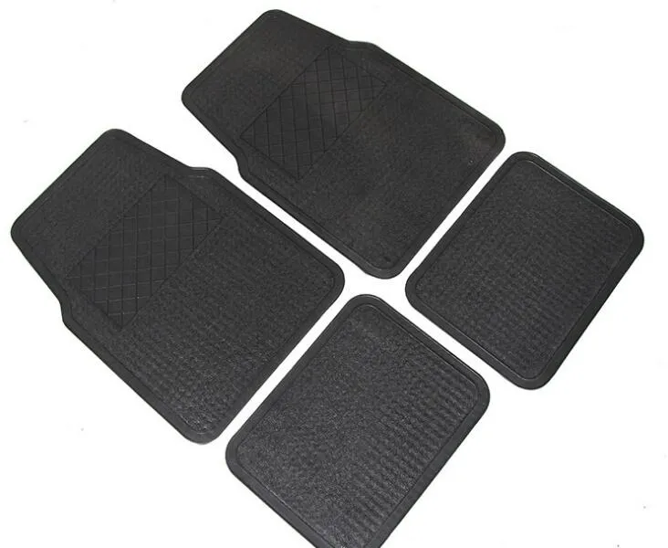 4PCS/Set حصائر أرضية سيارات عالمية مضادة للانزلاق من جلد PVC