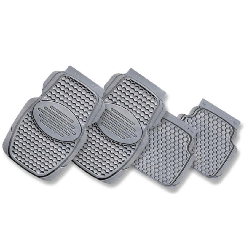4PCS حصائر أرضية للسيارات من مطاط PVC ثقيل الوزن لجميع الأحوال الجوية