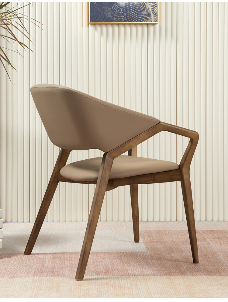 Italian Designer Design Solid Wood Dining Chair Home Chair With Armrest Back Chair