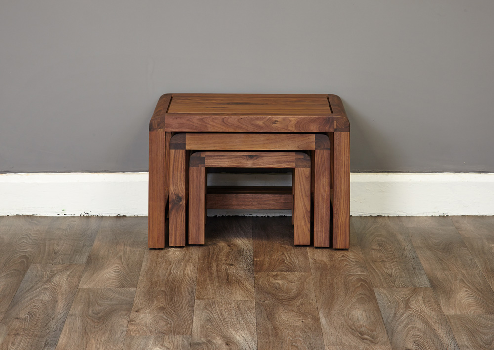 Wholesaler Direct Factory Supply Solid Walnut Wooden Coffee Tables, 3 Nest of Tables for Living Room Bedroom Hallway and Outdoor Furniture