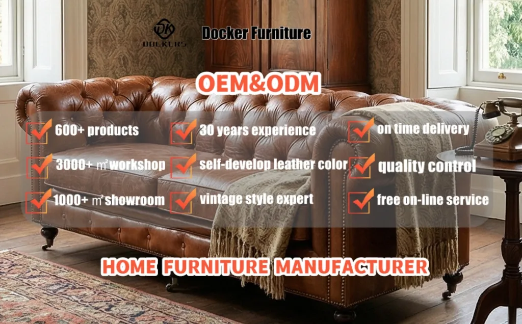 Chinese Wooden Home Living Room Hotel Vintage Accent Chair Leather Furniture Sofa