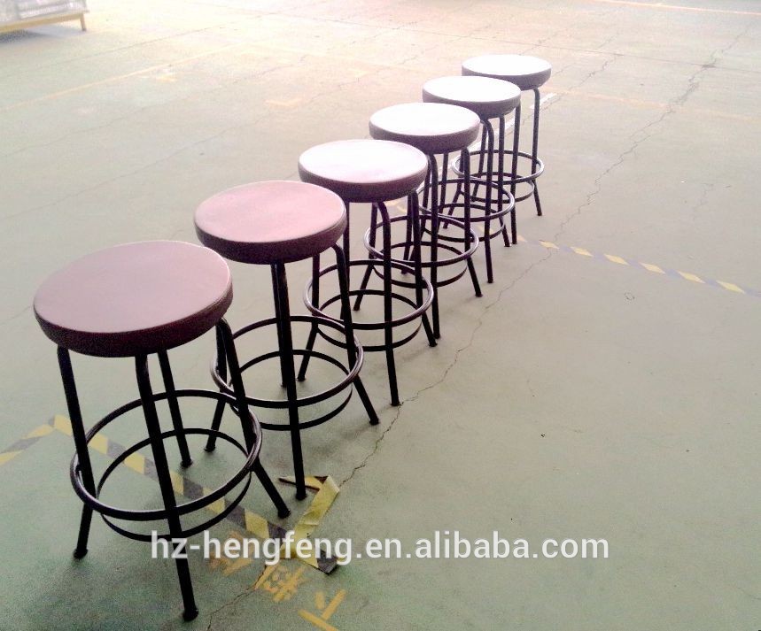 Long High Top Steel Bar Table Stool-Modern Design Eco-Friendly &amp; Durable Commercial Use Kitchen Set