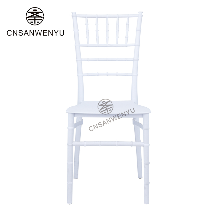 Wholesale High Quality Durable Stackable PP Plastic White Banquet Hotel Tifanny Chiavari Wedding Chair Dining Chairs for Events