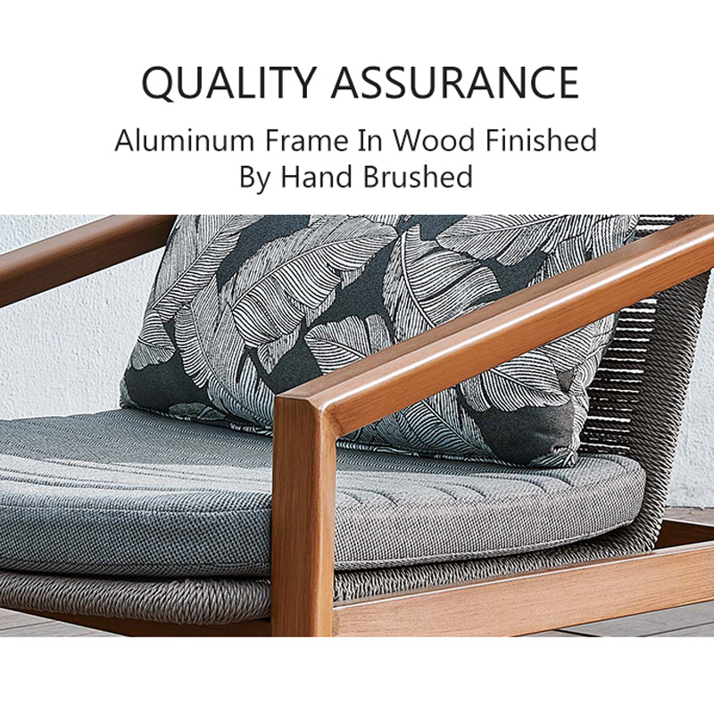 Factory Price Outdoor Sofa Aluminum Furniture Set for Living Room Hotel Courtyard