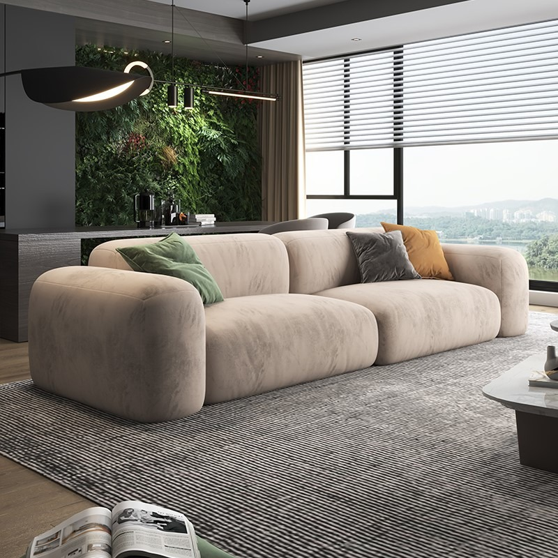 ATUNUS Nordic Luxury L Shape Living Room Sofa Furniture Floor Velvet 3 Seater Modular Sectional Sofa Couch Set