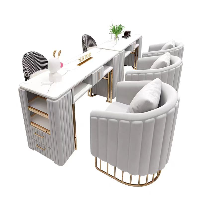 Nail Salon Table And Chair Set With Vacuum Cleaner Manicure Table Beauty Salon Nail Salon Sofa Table And Chair