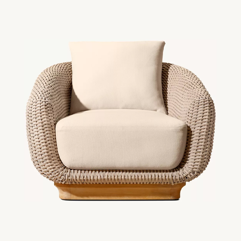 Luxury Hotel L-shaped Sofa Courtyard Rattan Outdoor Sofa Set Waterproof All-weather Garden Sofa Set Modern Garden Furniture Set