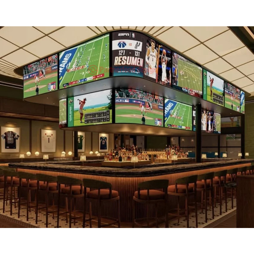 Modern Luxury Curved Marble bar Counter Customized Restaurant bar Counter Equipment One-stop Solution