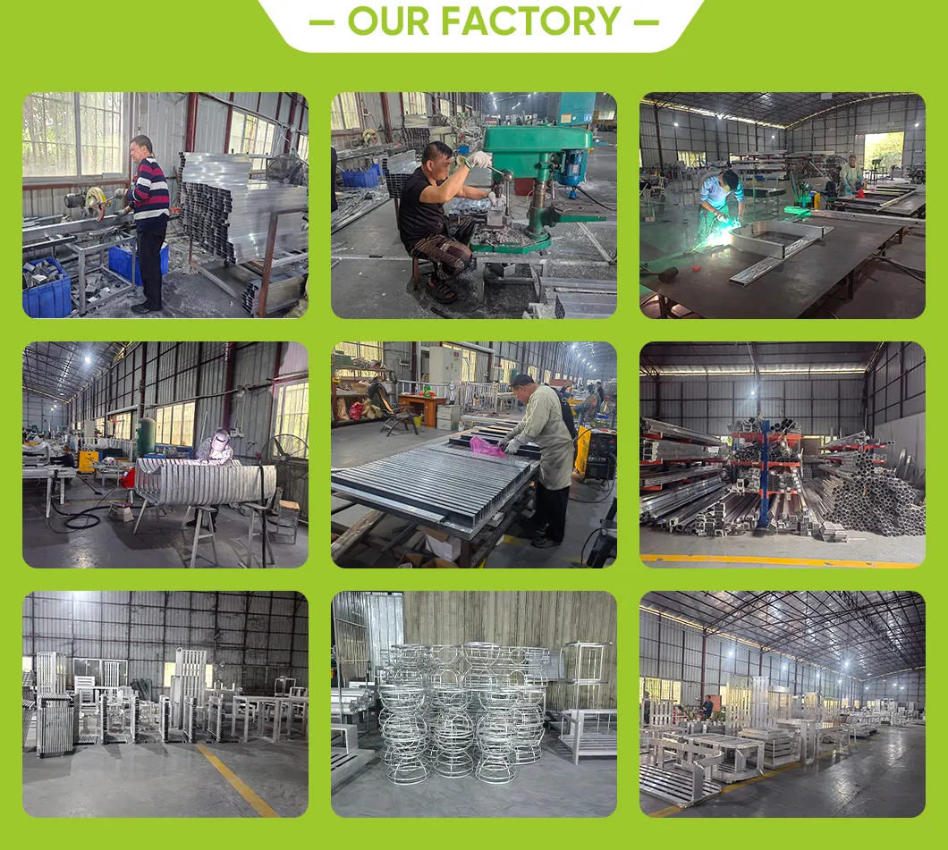 Waterproof High-End Custom Aluminum Outdoor Table Set for Dining Patio