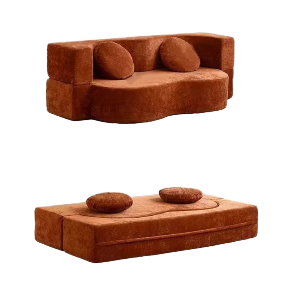 Luxury Living Room Furniture Sectional Sofa with Corner Backrest Fabric Seat Bed Set Sponge Filled