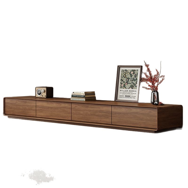 Luxury Small Apartment Living Room Set Solid Wood TV Cabinet Coffee Table Simple Modern Piano Paint Design Light Luxury Glass
