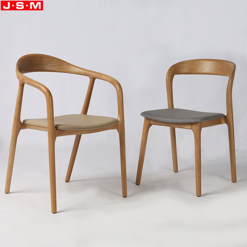 China Design Stackable Victorian Dine Bar White Oak Legs Kitchen Coastal Hotel Nordic Solid Wood Armchair Chair