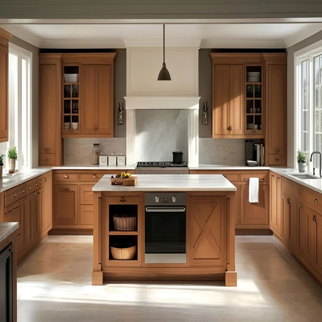 Marble Kitchen Set Shaker Cabinet Ample Storage Custom Kitchen Cabinets Solid Wood Manufacturer