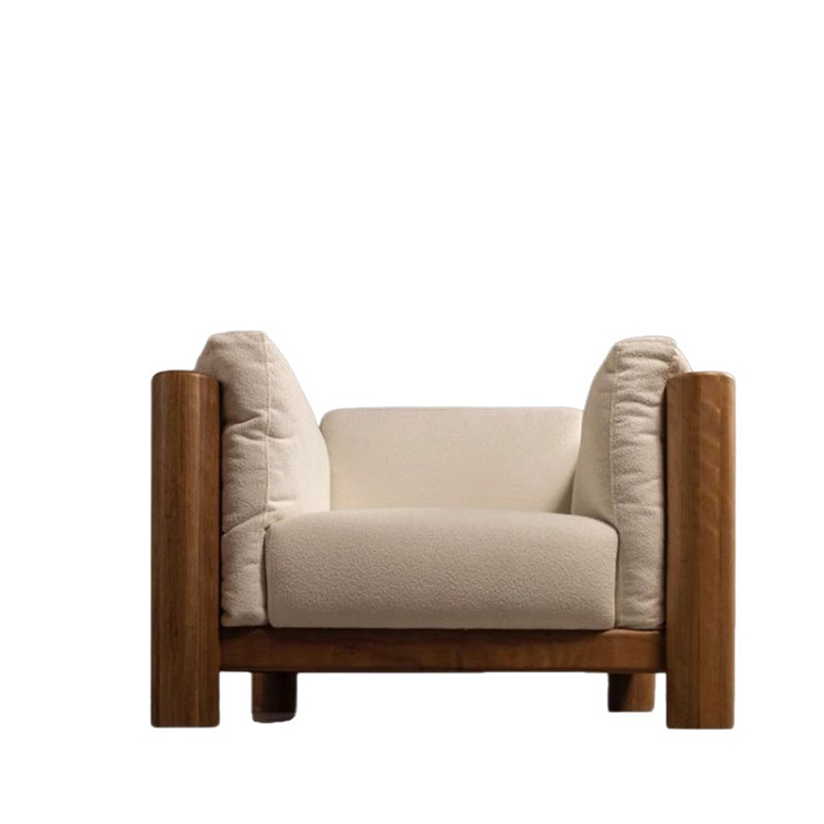 KSL Single Sofa Solid Wood Retro Living Room Reading Coffee Shop Leisure Chair for Reception Commercial Furniture Manufacturer