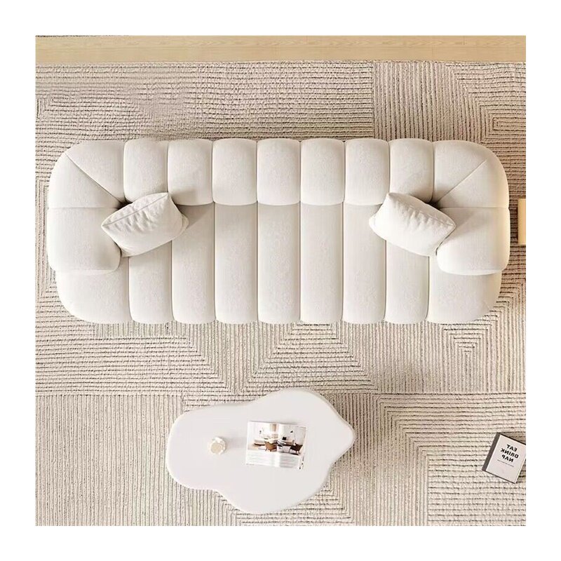 Modern Three Seat Cashmere Sofa Scandinavian Minimalist Upholstered Sofa For Small Living Rooms Apartments Hotels-Eco-Friendly