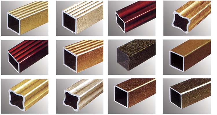 Metallic tube color samples