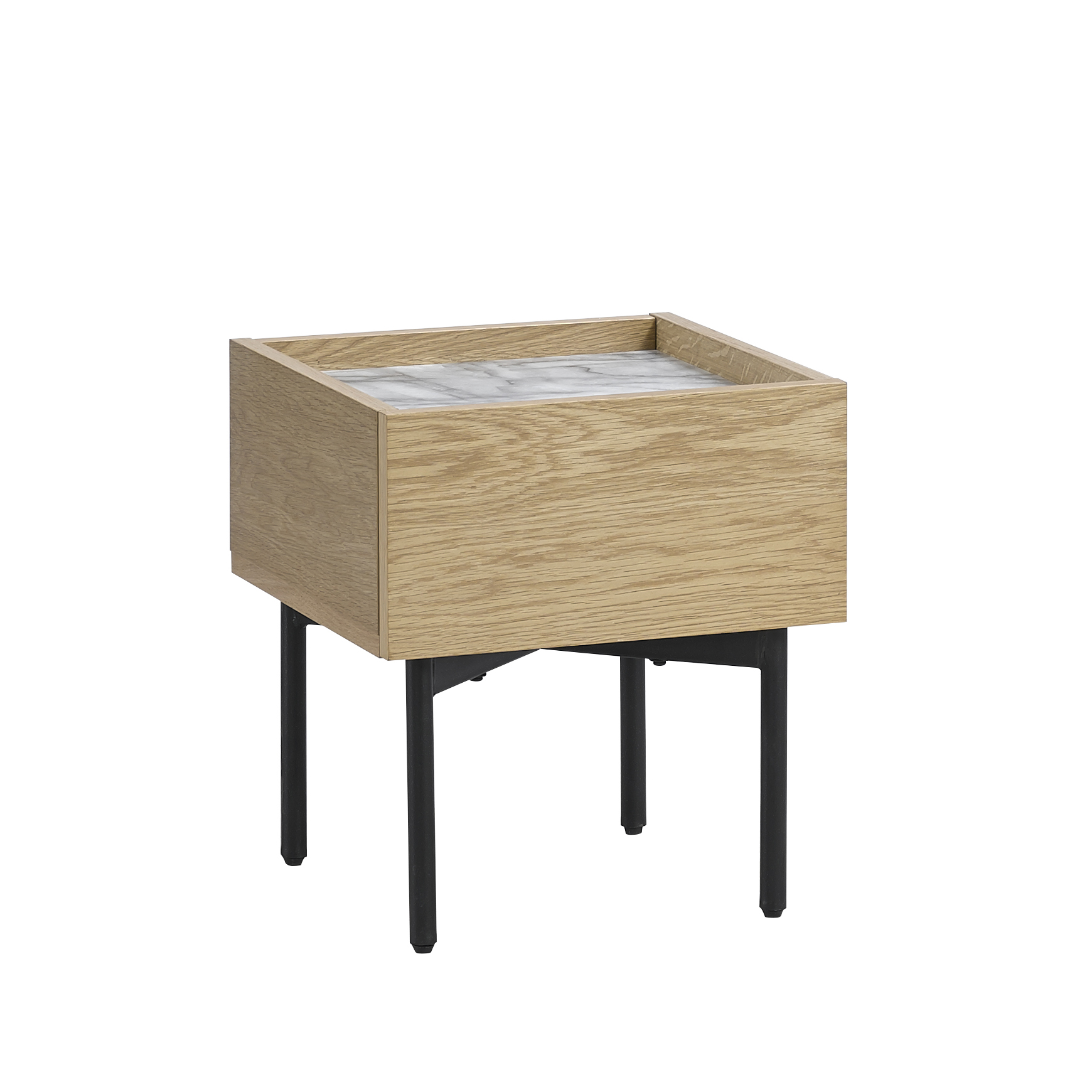 Home Furniture Bedroom Small Metal Frame Modern Wood Bedside Table Nightstand Night Stand for Bedroom