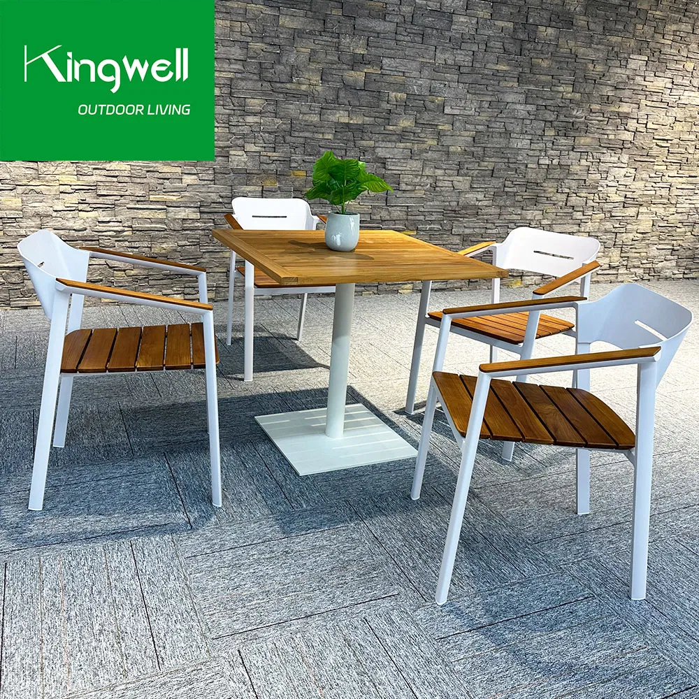 Bar Garden Outdoor Patio Furniture Teak Dining Table and Chair Set
