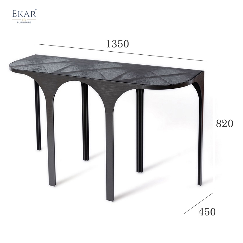 Zenith Contemporary Stainless Steel Console Table Sleek Accent for Entryways Villas Living Rooms Homes