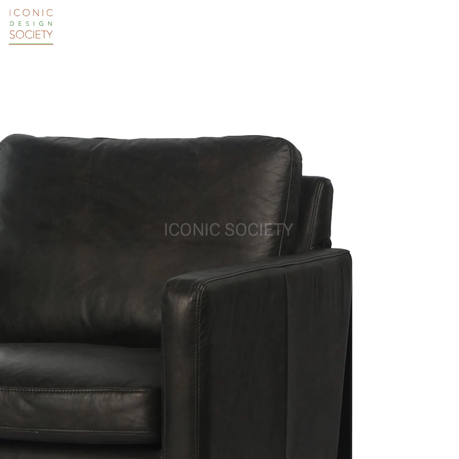 Modern Industrial Home Sitting Room Living Room Club Leisure Hotel Furniture Metal Steel Genuine Leather Accent Arm Chair