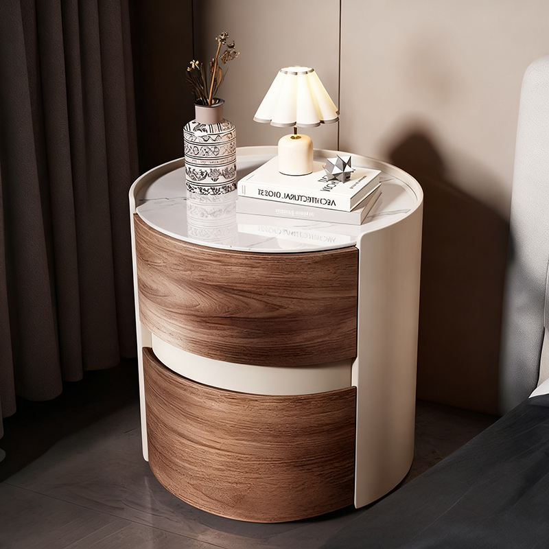 Modern Luxury Smart Nightstand Wood Set 2 Wireless Charging Eco-Friendly Storage Apartment Gym Bedroom Hospital Living Room Home