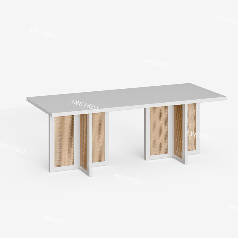 Minimalist Fashionable Durable Detachable Round Solid Wood Dining Table Set for Wedding
