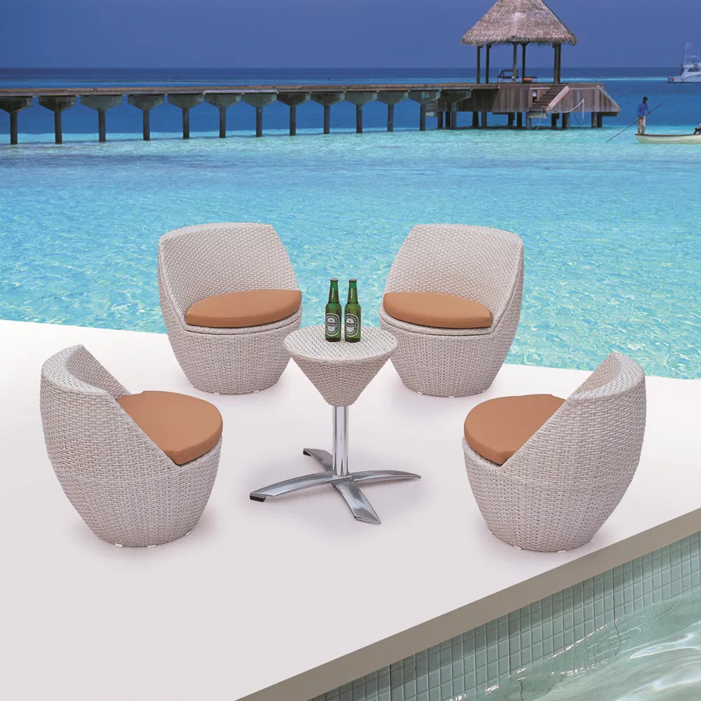 Antique Restaurant Hotel Resort Villa Dining Room Rattan Table and Chair Set Design 3