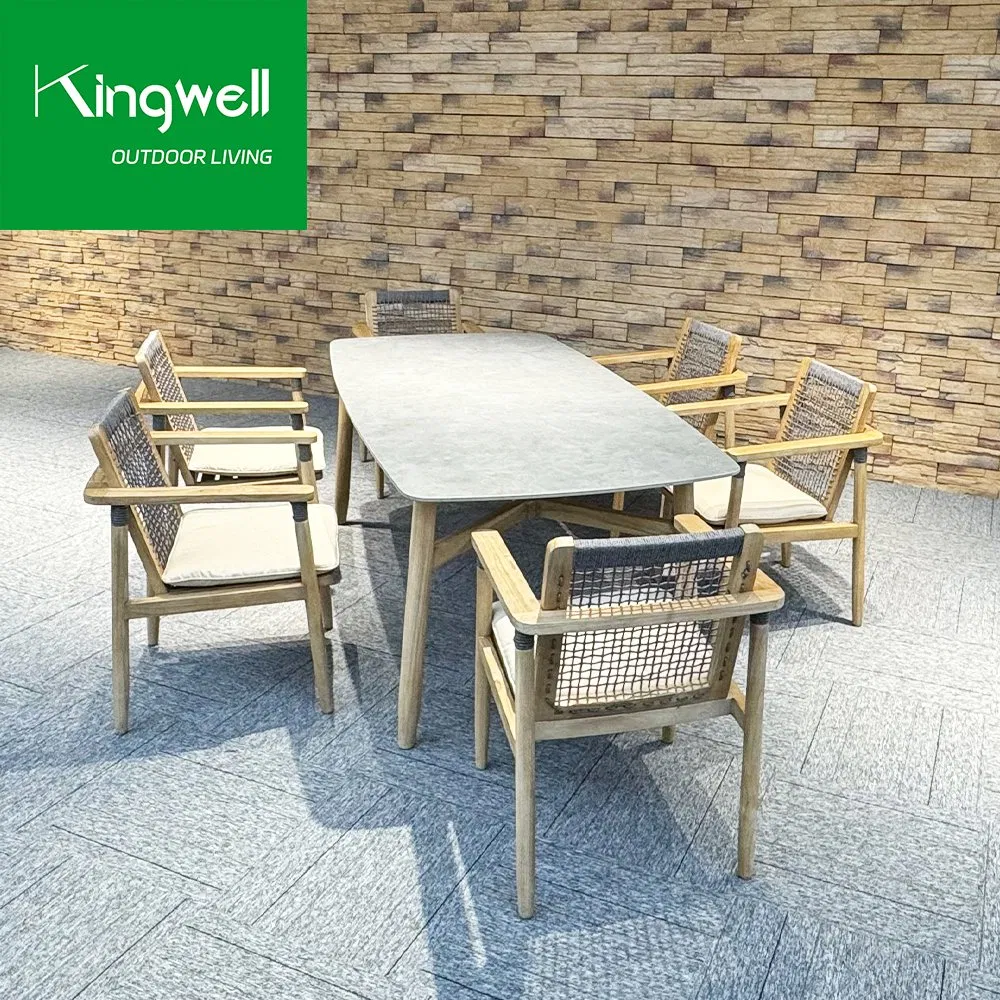 Bar Garden Outdoor Patio Furniture Teak Dining Table and Chair Set