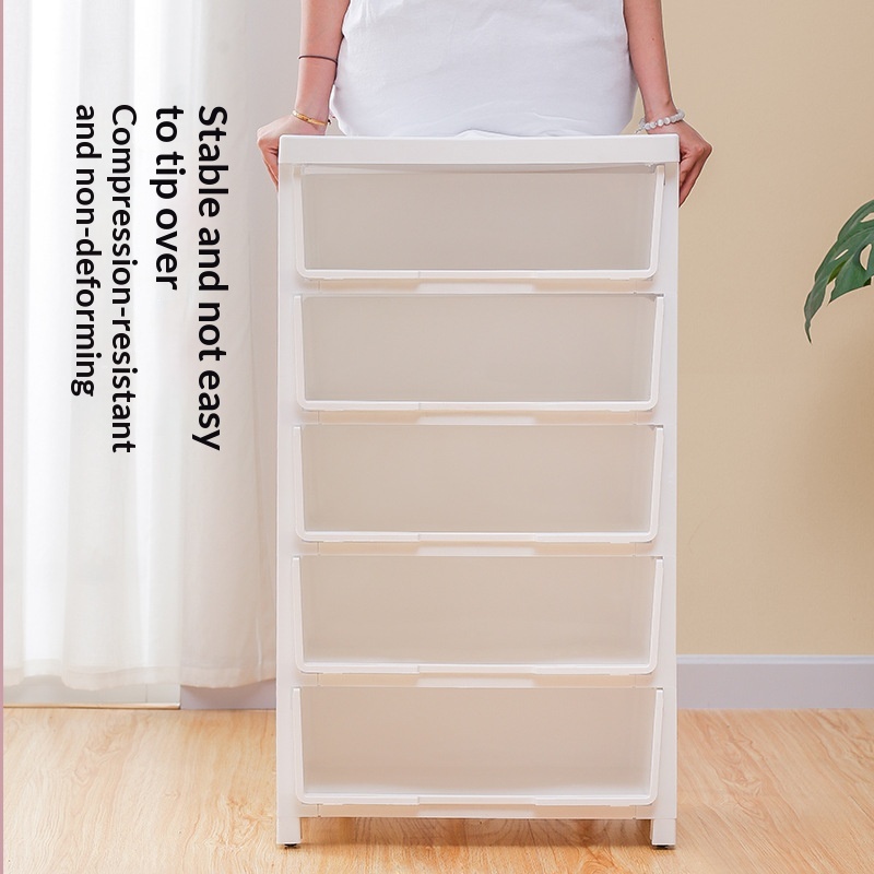 Thickened Large Drawer-Type Storage Cabinet PP Plastic Household Baby Toy Clothes Sundries Organizing Storage Box Model Veineng