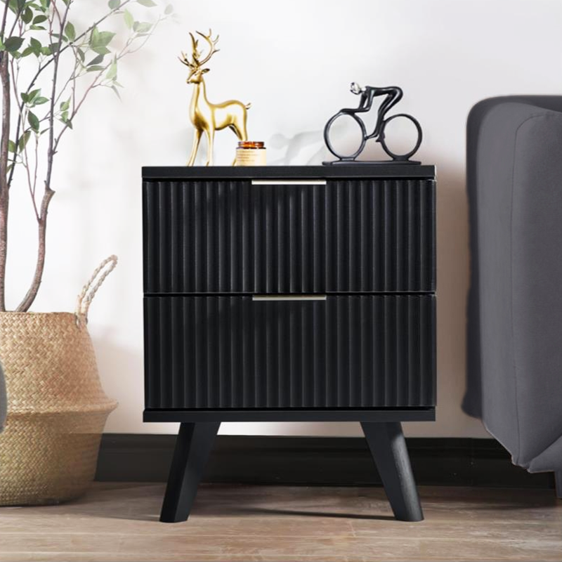 Manufacturer Wholesale Minimalist Nightstand with Drawer Modern Bedside Table Stylish Bedroom Storage Cabinet Furniture
