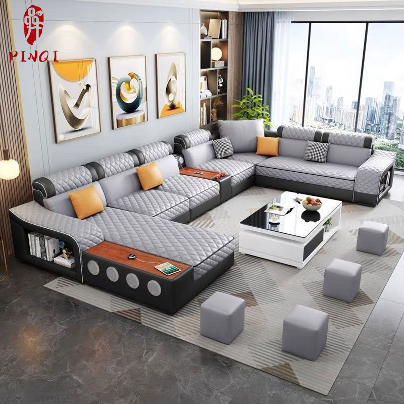 New Hot Selling 7 Seater Living Room Modern Luxury Sofa Set Fashion Design Sofa Combination Corner Room Sofa
